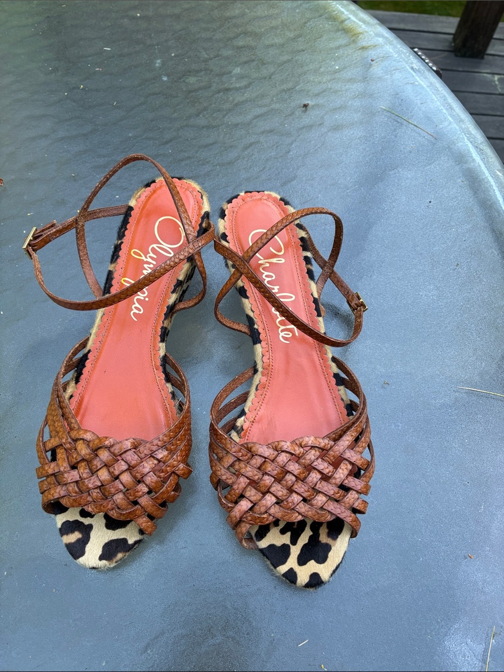 Charlotte Olympia woven wedge sandals